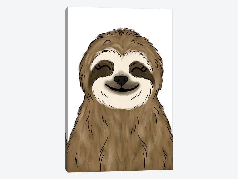 Sloth by Katie Bryant 1-piece Canvas Artwork