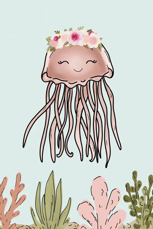 Floral Crown Pink Jellyfish