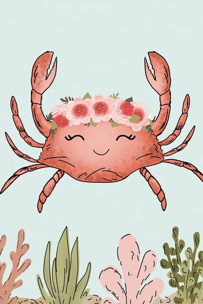 Crabs: Floral Crown Crab by Katie Bryant