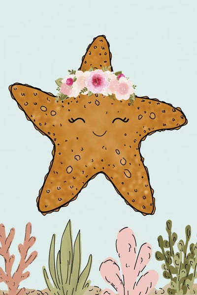 Starfish: Floral Crown Starfish by Katie Bryant