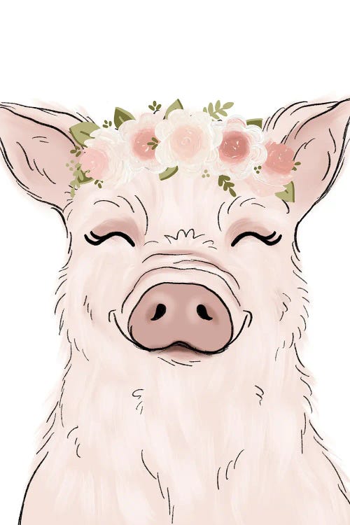 Floral Crown Pig