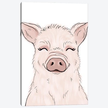 Pig Canvas Print #KBY113} by Katie Bryant Art Print