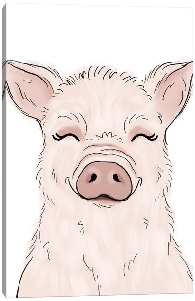 Pig Canvas Art Print - Katie Bryant