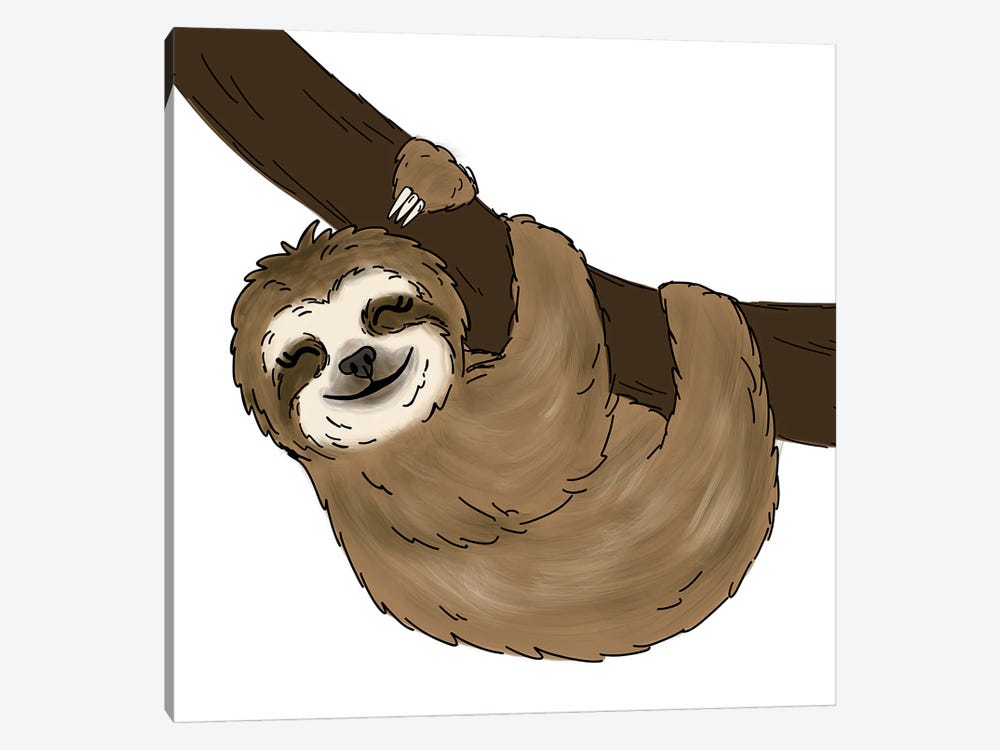 Tree Sloth 1-piece Canvas Art Print