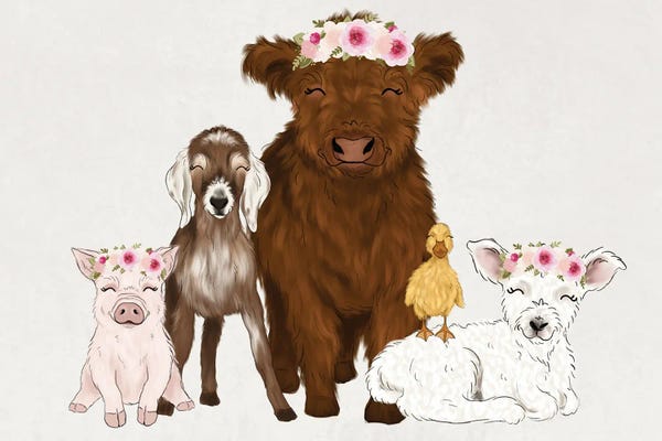 Goats: Floral Crown Farm Babies by Katie Bryant