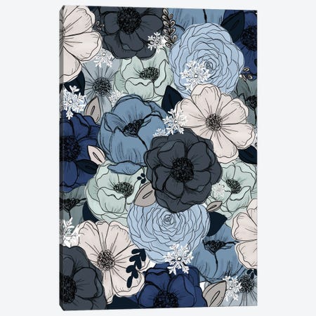 Frosty Florals Canvas Print #KBY11} by Katie Bryant Art Print