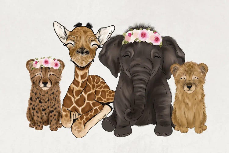 Floral Crown Safari Babies