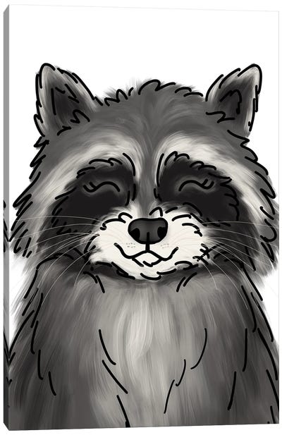 Raccoon Canvas Art Print - Katie Bryant