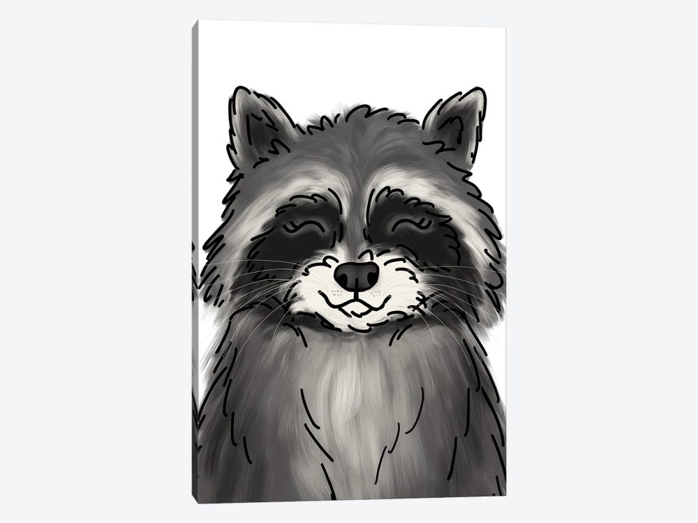 Raccoon by Katie Bryant 1-piece Canvas Artwork