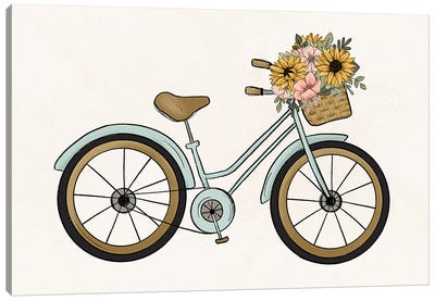 Floral Bicycle Canvas Art Print - Katie Bryant