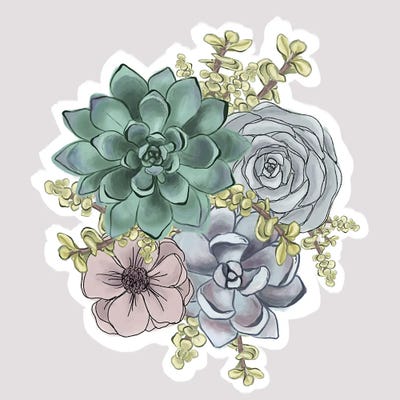 Succulent Florals by Katie Bryant canvas print