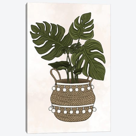 Monstera Plant Canvas Print #KBY140} by Katie Bryant Canvas Wall Art