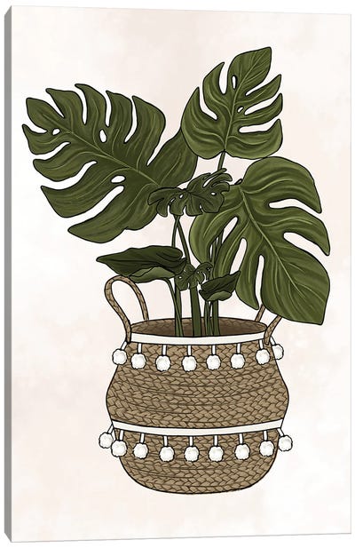 Monstera Plant Canvas Art Print - Katie Bryant