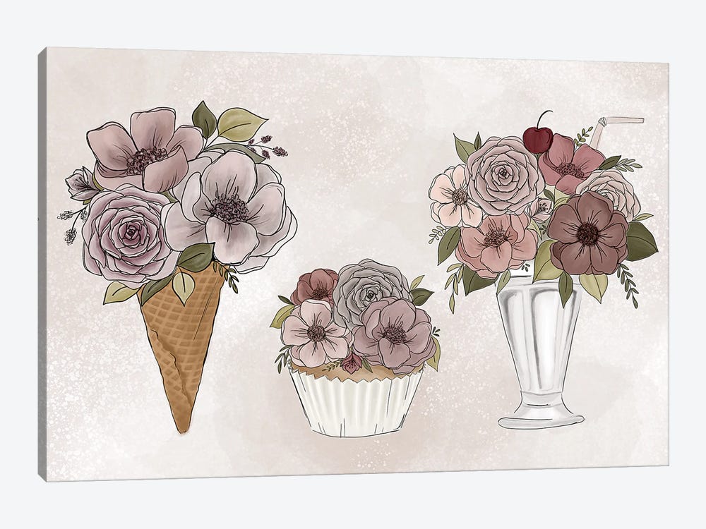 Floral Desserts by Katie Bryant 1-piece Canvas Art