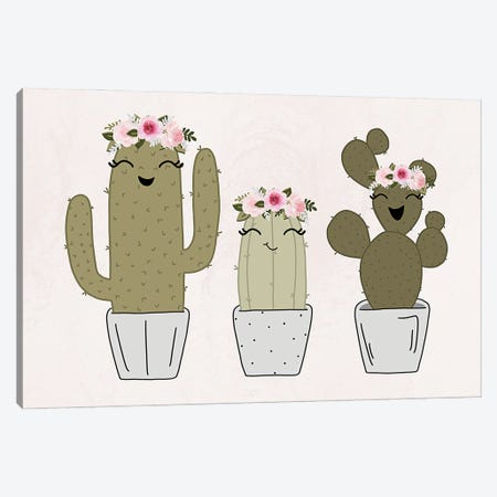 Cactus Friends Canvas Print #KBY146} by Katie Bryant Art Print