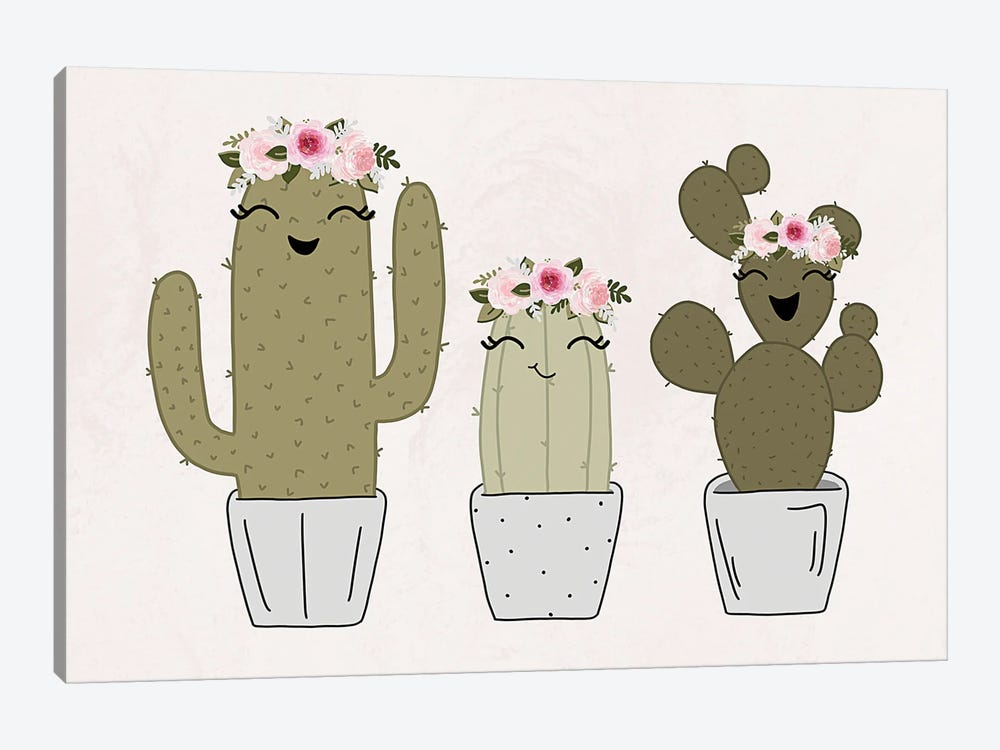 Cactus Friends by Katie Bryant 1-piece Canvas Wall Art