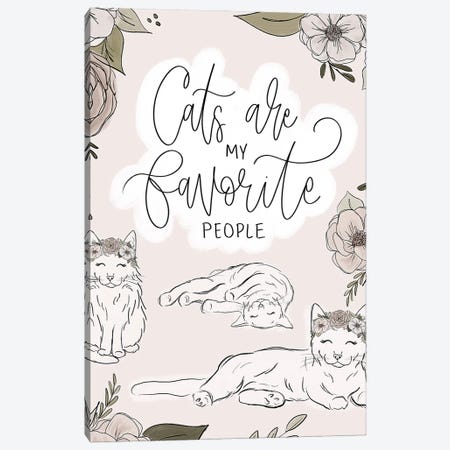 Cats Are My Favorite People Canvas Print #KBY149} by Katie Bryant Canvas Artwork