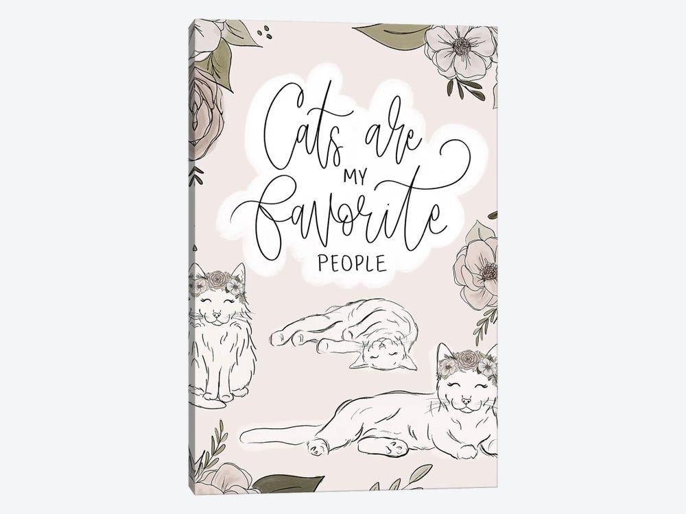 Cats Are My Favorite People by Katie Bryant 1-piece Art Print
