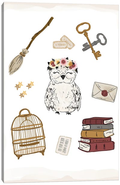 Magical Owl Canvas Art Print - Katie Bryant