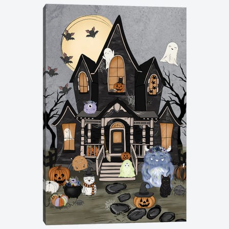 Haunted House Friends Canvas Print #KBY158} by Katie Bryant Canvas Art Print