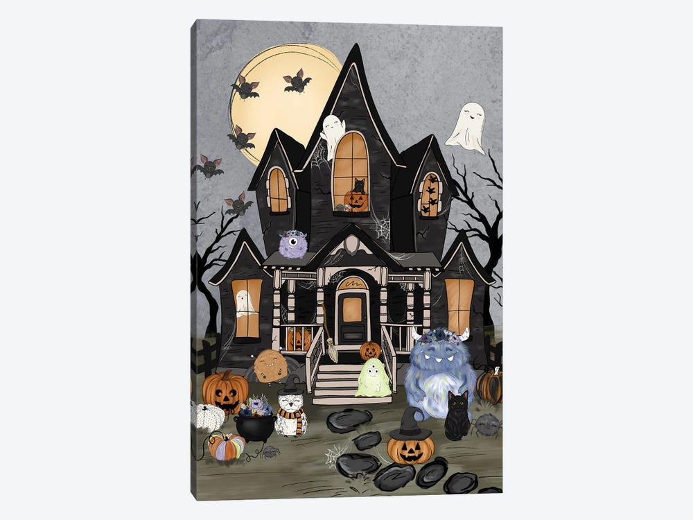 Haunted House Friends by Katie Bryant 1-piece Art Print