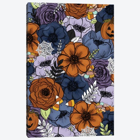 Spooky Sketched Florals Canvas Print #KBY163} by Katie Bryant Canvas Artwork