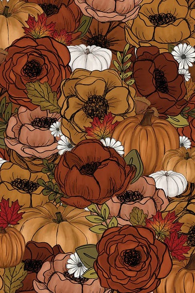 Floral & Botanical Patterns: Fall Florals by Katie Bryant