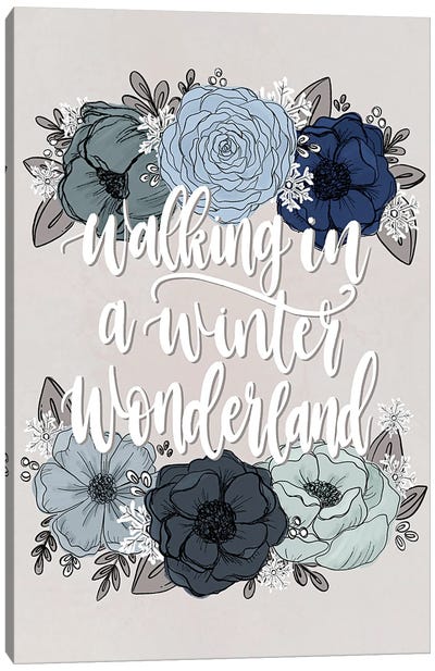 Winter Wonderland Florals Canvas Art Print - Katie Bryant