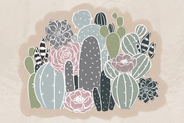Cacti: Floral Cactus Family by Katie Bryant