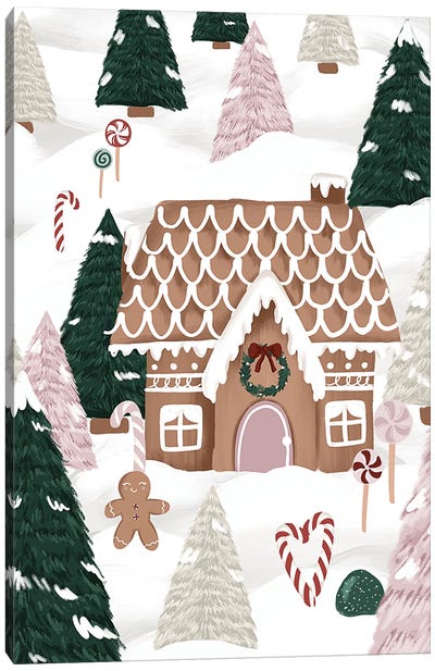 Gingerbread Forest Canvas Art Print - Naughty or Nice