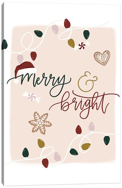 Merry & Bright Florals Canvas Art Print - Katie Bryant