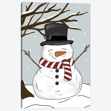 Little Snowman Canvas Print #KBY173} by Katie Bryant Art Print
