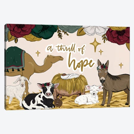 A Thrill Of Hope Manger Friends Canvas Print #KBY175} by Katie Bryant Canvas Artwork