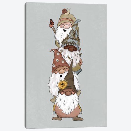 Garden Gnomes Vertical Canvas Print #KBY185} by Katie Bryant Art Print