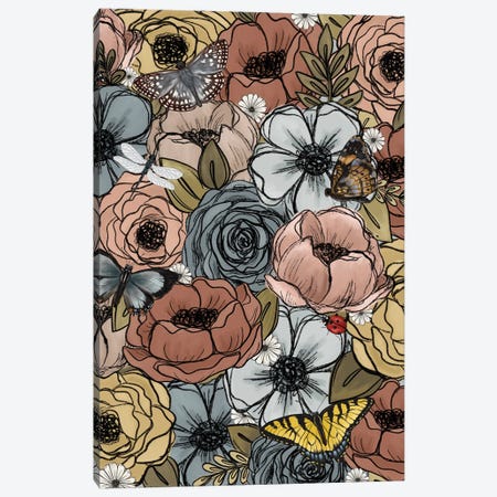 Spring Garden Floral Collage Canvas Print #KBY186} by Katie Bryant Art Print