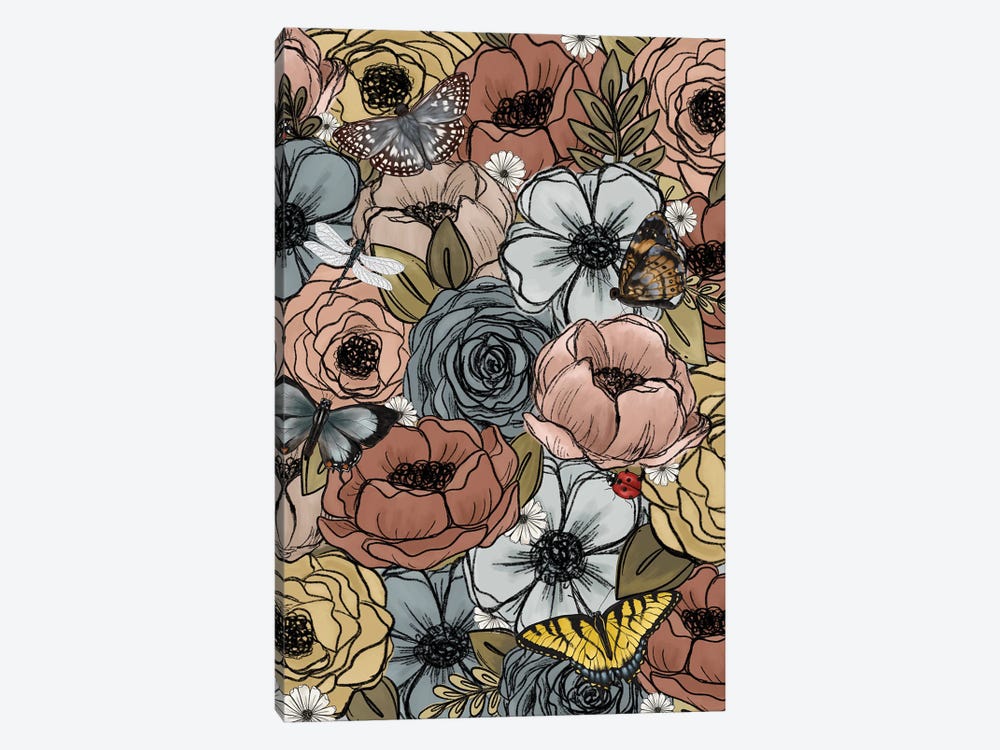 Spring Garden Floral Collage by Katie Bryant 1-piece Canvas Wall Art