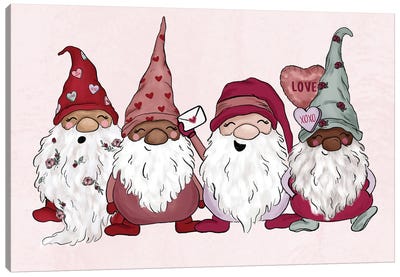 Love Gnomes (Horizontal) Canvas Art Print - Katie Bryant