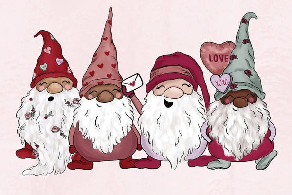 Gnomes: Love Gnomes (Horizontal) by Katie Bryant