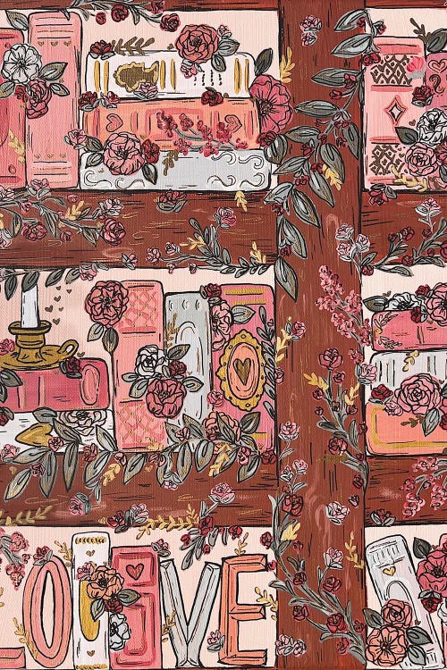 Love Story Bookshelf by Katie Bryant wall art