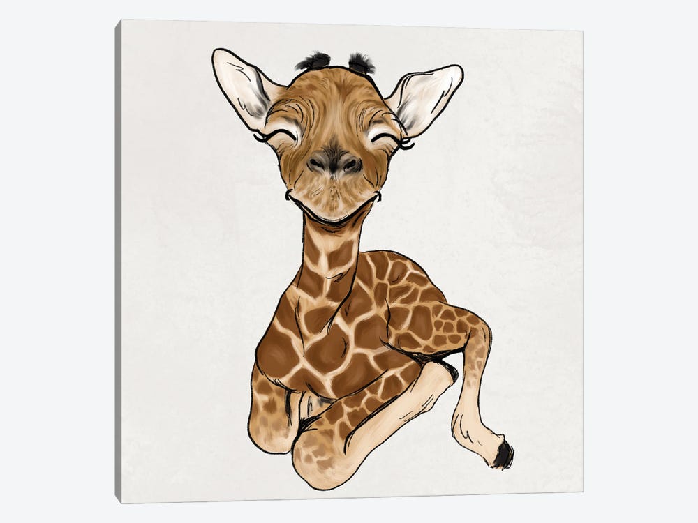Baby Giraffe by Katie Bryant 1-piece Canvas Artwork