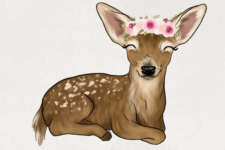 Floral Crown Baby Deer