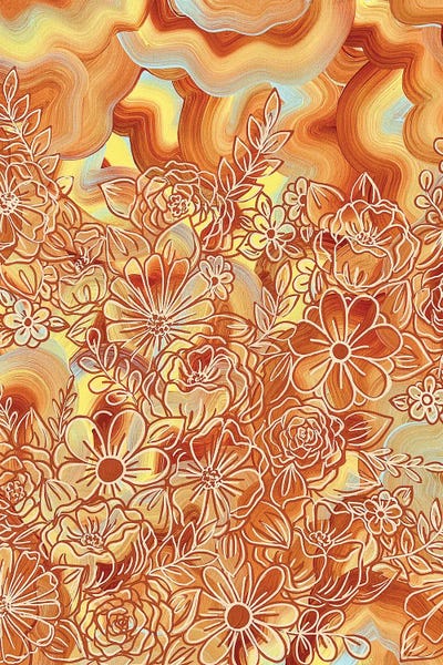 Groovy Sunshine Florals by Katie Bryant canvas print