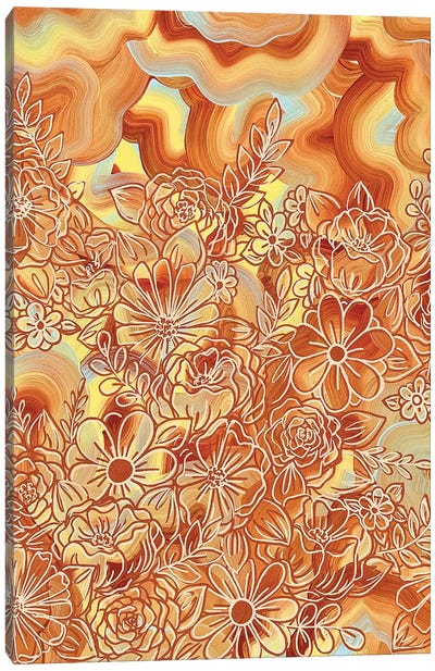 Groovy Sunshine Florals Canvas Art Print - Katie Bryant
