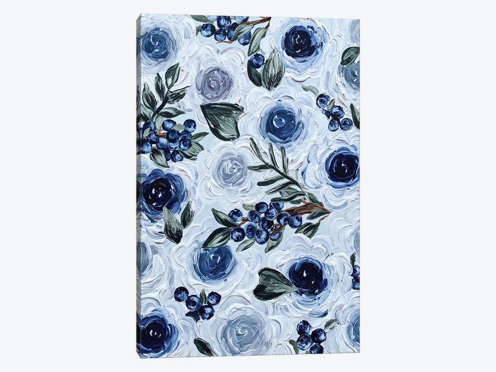 Blueberry Florals by Katie Bryant 1-piece Canvas Art