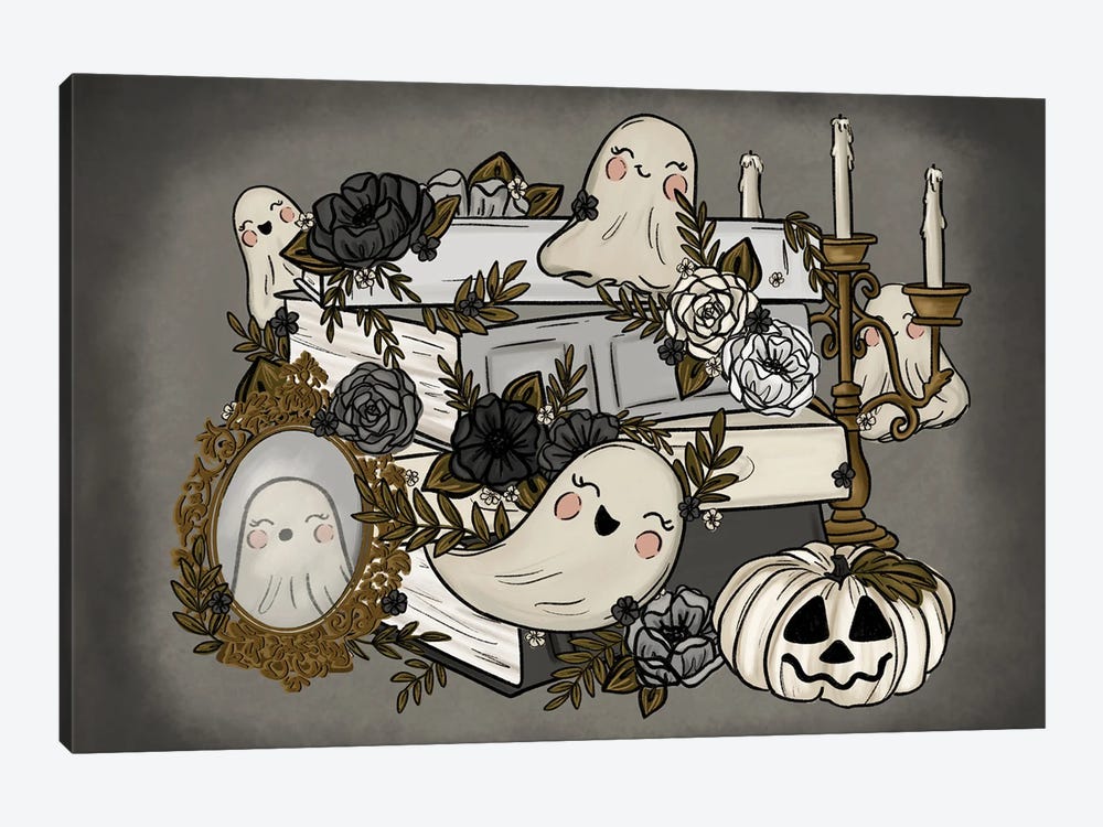 Ghosts in the Library by Katie Bryant 1-piece Canvas Wall Art