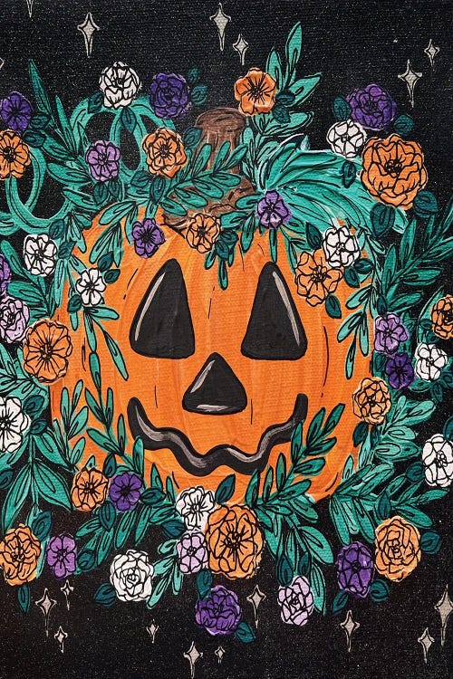 Floral Jack O' Lantern