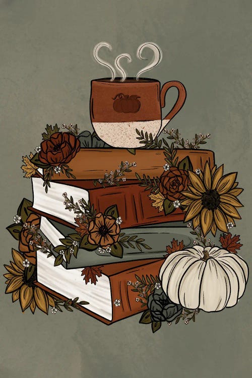 Pumpkin Spice Book Stack