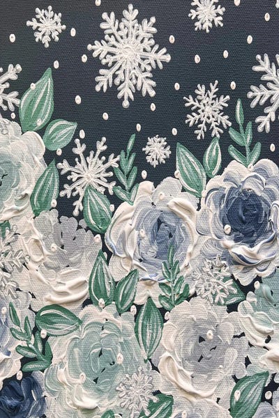 Snowy Florals by Katie Bryant canvas print