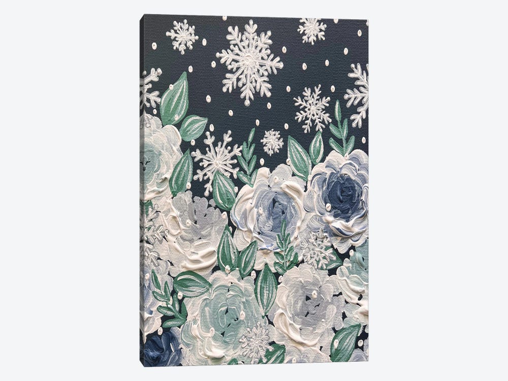 Snowy Florals by Katie Bryant 1-piece Canvas Artwork