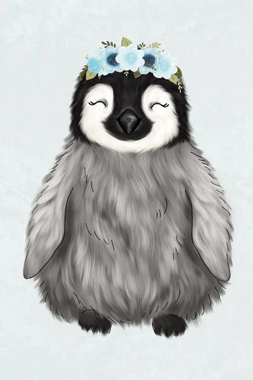 Floral Crown Baby Penguin